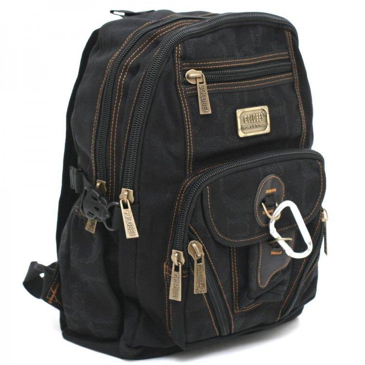 Джинсовий підлітковий рюкзак Gold Be 28 x 40 x 18 см Чорний (b259/1)