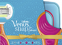 Подарунковий набір Gillette Venus Snap (2 змінні касети + гребінець + дорожня косметичка)