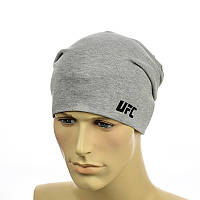 Трикотажна шапка з патчем "UFC" cвітло-сірий
