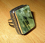 Срібний перстінь із принтом, розмір 18.6, фото 7