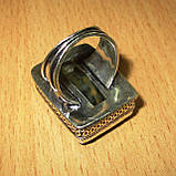 Срібний перстінь із принтом, розмір 18.6, фото 10