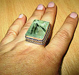 Срібний перстінь із принтом, розмір 18.6, фото 4