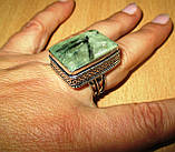 Срібний перстінь із принтом, розмір 18.6, фото 3