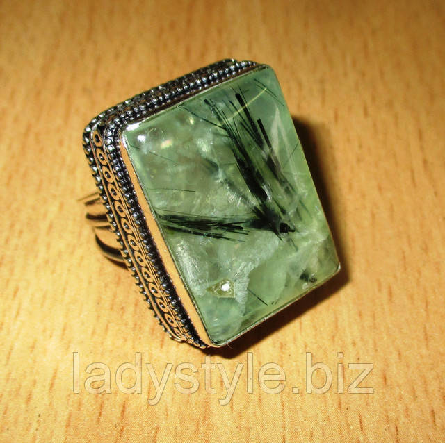 серебряное кольцо пренит натуральный купить подарок женщине