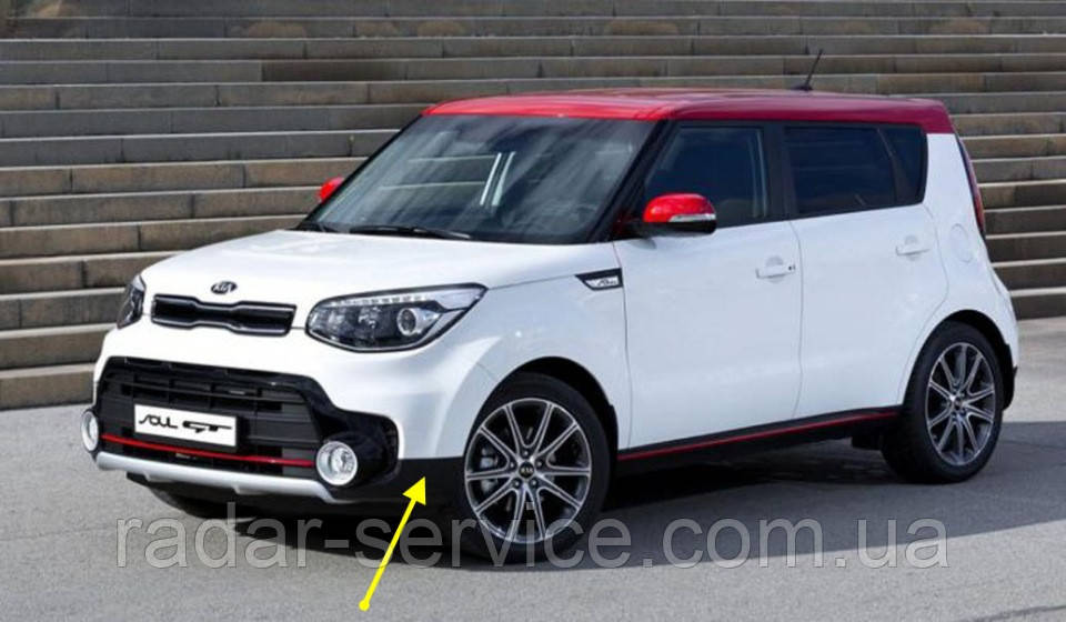 Бампер передний нижняя часть структура Соул 3, KIA Soul 2016-19 PS, 86512b2510 - фото 6 - id-p724120147