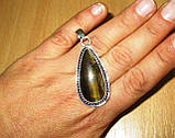 Срібний кулон із тигровим оком,, фото 6