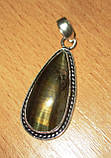 Срібний кулон із тигровим оком,, фото 7