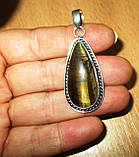 Срібний кулон із тигровим оком,, фото 2