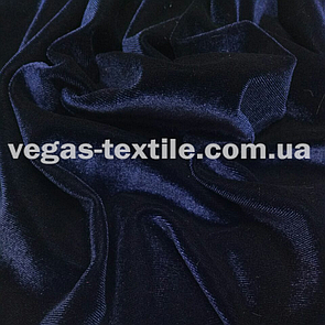 Оксамит стрейч Темно-синій
