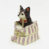 Скринька стильна для біжутерії Собачка в сумці