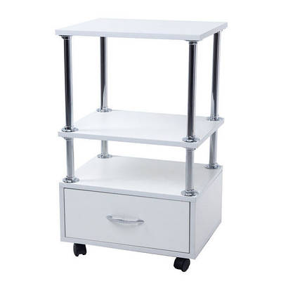 Косметологічна Етажерка-Візок-Стіл на коліщатках з висувним ящиком "Ліа"