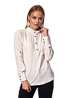 Блуза жіноча з довгим рукавом, пудрового кольору