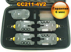 Carp Cruiser FA211-4V2 Набір коропових сигналізаторів клювання (4+1) пейджер із 2-х стзв'язком і сист антивір