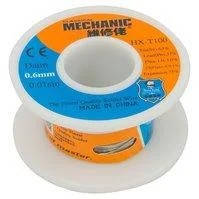 Припій дротовий (Sn63Pb37+Flux1-3%) HX-T100 0.6 мм 55 г на котушці MECHANIC