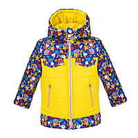 Куртка дитяча для дівчинки Везунчик жовта весна/осінь/зима 86,92,98,104,110 см жилетка-овчина