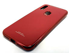 Чохол для Xiaomi Redmi 7 накладка на бампер протиударний glass Case червоний, фото 2