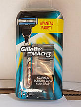 Набір бритвений станок Gillette Mach3 + 3 змінних картриджа
