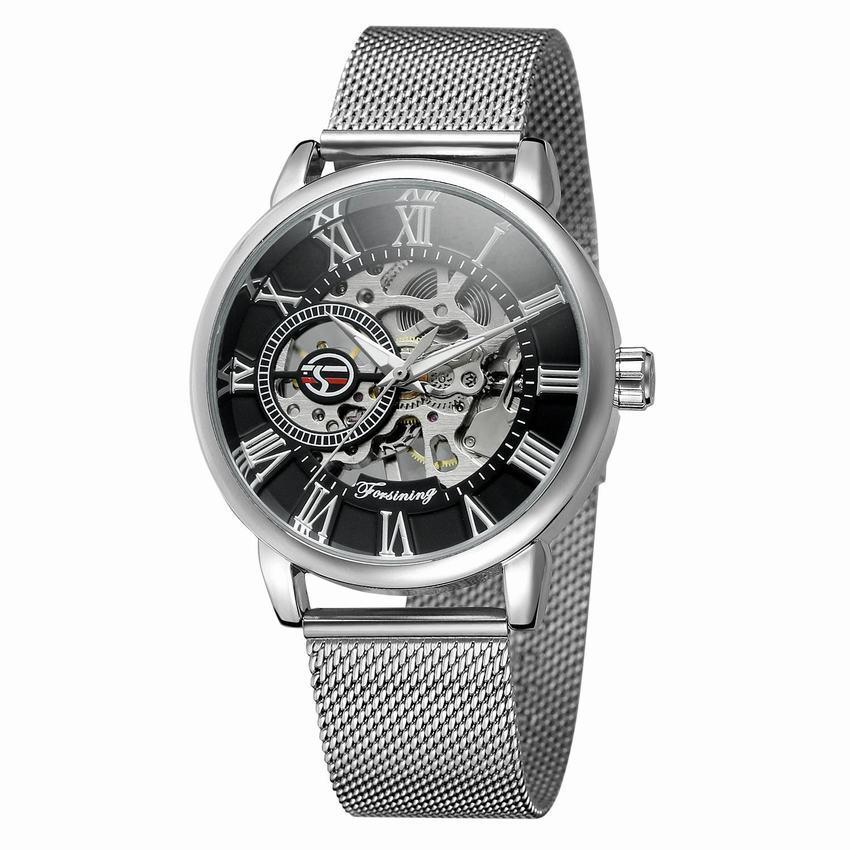 Механічний годинник Forsining Skeleton (silver)