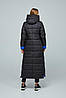Пуховик зимовий жіночий чорний супер довгий, фото 4