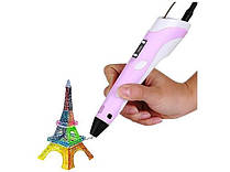 3Д ручка з LCD дисплеєм Smart pen 3D-2 рожева