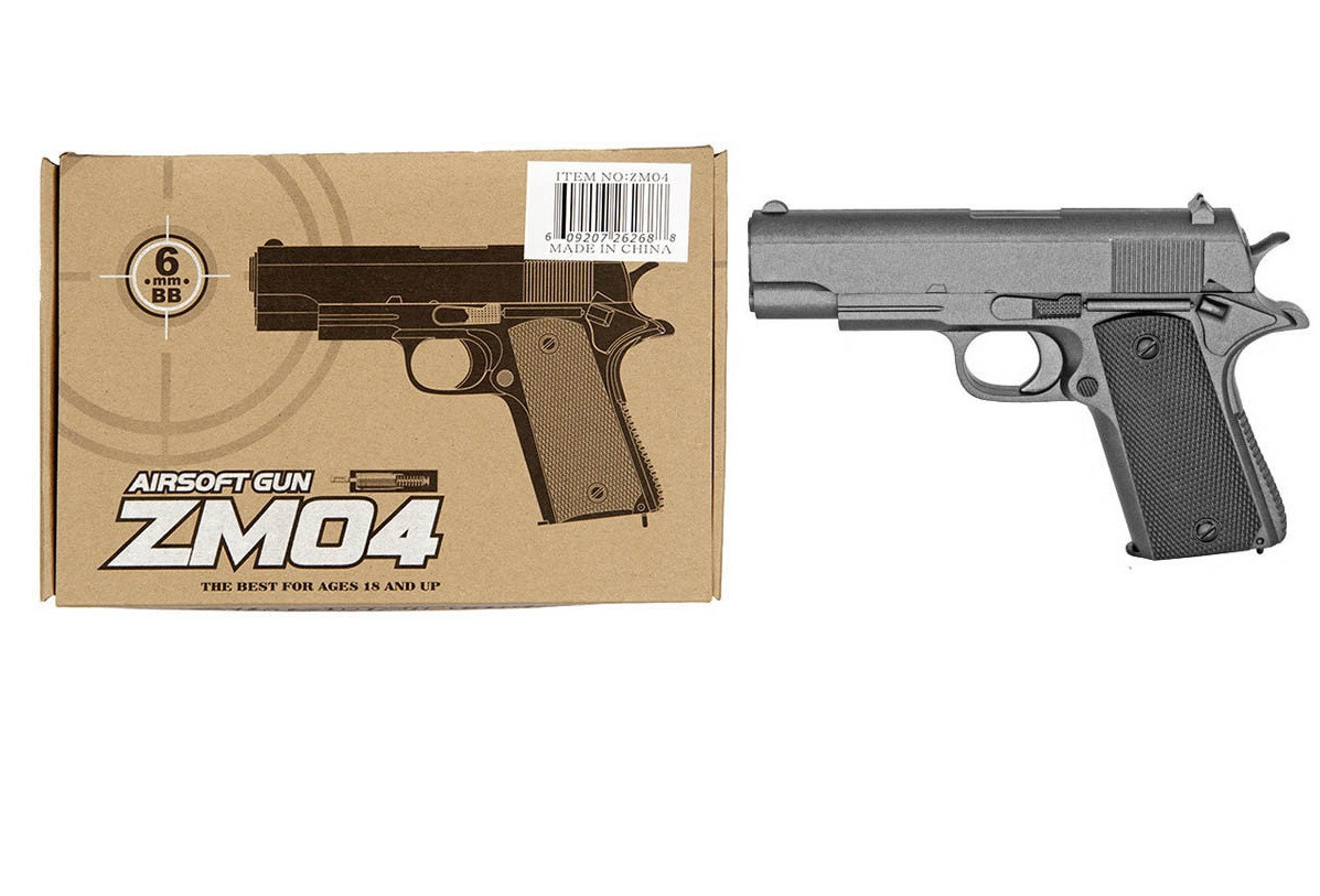 Іграшковий пістолет на пульках ZM04, метал і пластик