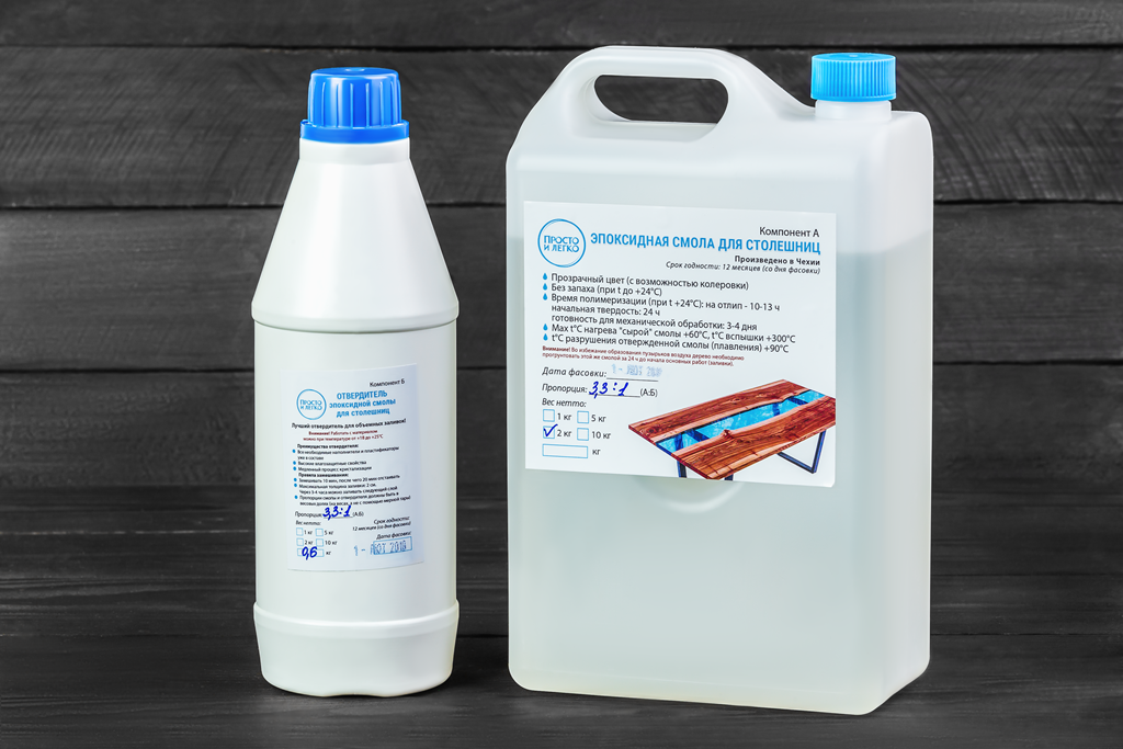 Епоксидна смола прозора для заливання стільниць 3D з затверджувачем ТМ Просто та легко 5 кг hotdeal, фото 1