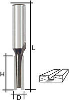 Фреза пазовая прямая с двумя лезвиемя, DxHxL = 12х20х58 мм FIT