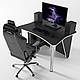 Геймерський стіл "ALT-4" 120х85х75 см. Чорний/Білий, фото 3