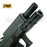Іграшковий пістолет ZM17, Glok 17, на пульках, з запобіжником, затворна затримка, іграшкова зброя, фото 7