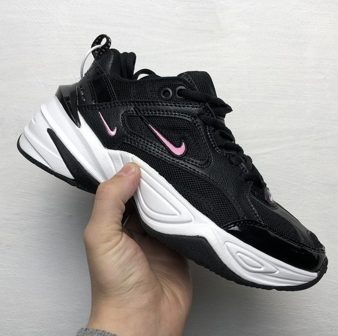 Жіночі кросівки Nike M2K Tekno Black White Pink 36-40р.. Живе фото (Топ топ ААА+)