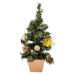 Ялинка прикрашена, 20 см, золотиста (470969-4)