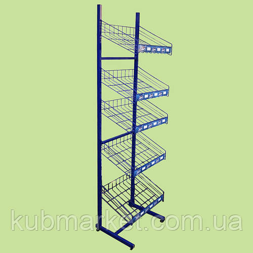 Купить Стеллаж металлический 5 корзин шириной 50 см, цена 898 ₴ — Prom ...