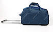 Синя сумка на колесах L (46 л) (52*26*33) Валізу дорожня сумка на колесах, фото 6
