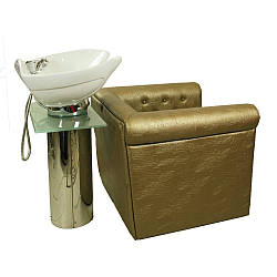 Перукарська мийка з широким кріслом і підніжкою E015