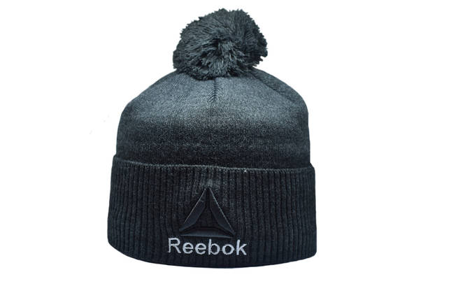 Шапка з помпоном Flexfit Reebok 53-57 см Темно-серая (F-0918-11), фото 1