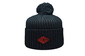 Шапка з помпоном Caps Zone Gucci 55-59 см Чёрная (CZ 1018-9)