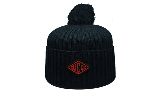 Шапка з помпоном Caps Zone Gucci 55-59 см Чёрная (CZ 1018-12), фото 1