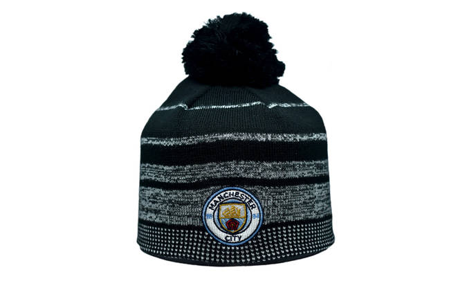 Шапка з помпоном ZH Manchester City 56-58 см Чорна (ZH 1018-5), фото 1