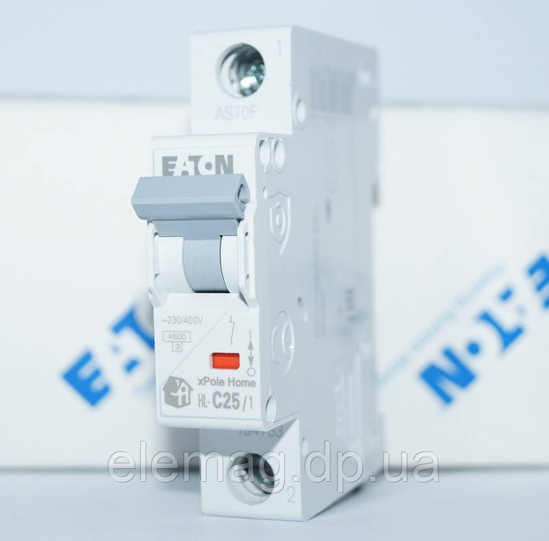 Автоматичний вимикач 25 А тип C 1 полюс HL-C25/1 Eaton 194733