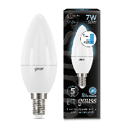 Лампа Gauss LED Candle E14 7 W 4100 K step dimmable