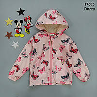 Уцінка - Вітровка "Метелики" для дівчинки. 130 см