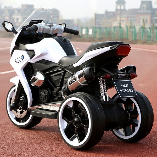 Детский электромобиль Мотоцикл M 3688 EL-1, BMW, Кожаное сиденье, EVA-резина, белый - фото 3 - id-p1045350256