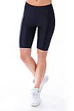 Спортивні жіночі велосипедки об'єм стегон 100-106 см розмір XL Чорний, фото 2