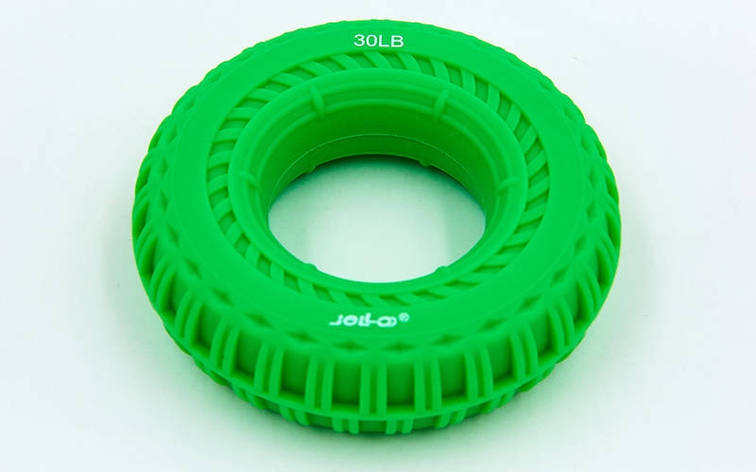Еспандер кистьовий Кільце 30LB JELLO JLA470-30LB (силікон, навантаження 30LB(13,5 кг), зелений), фото 2