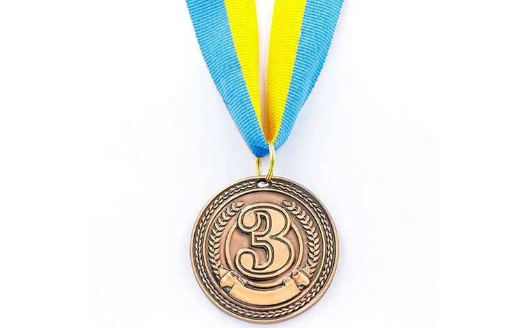 Медаль спортивна зі стрічкою CELEBRITY d-4,5 см C-6406 (Бронза), фото 1