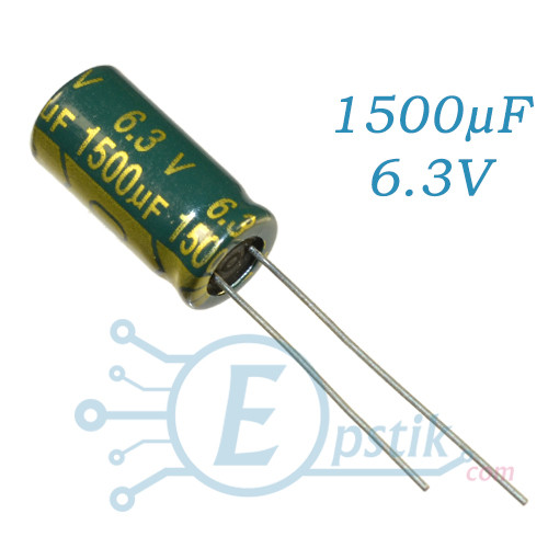 Конденсатор 1500uF 6.3V, (10*13) 105°C, Low ESR