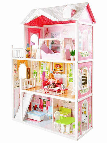 Дерев'яний ляльковий будиночок для Барбі "Малібу" EcoToys, фото 1