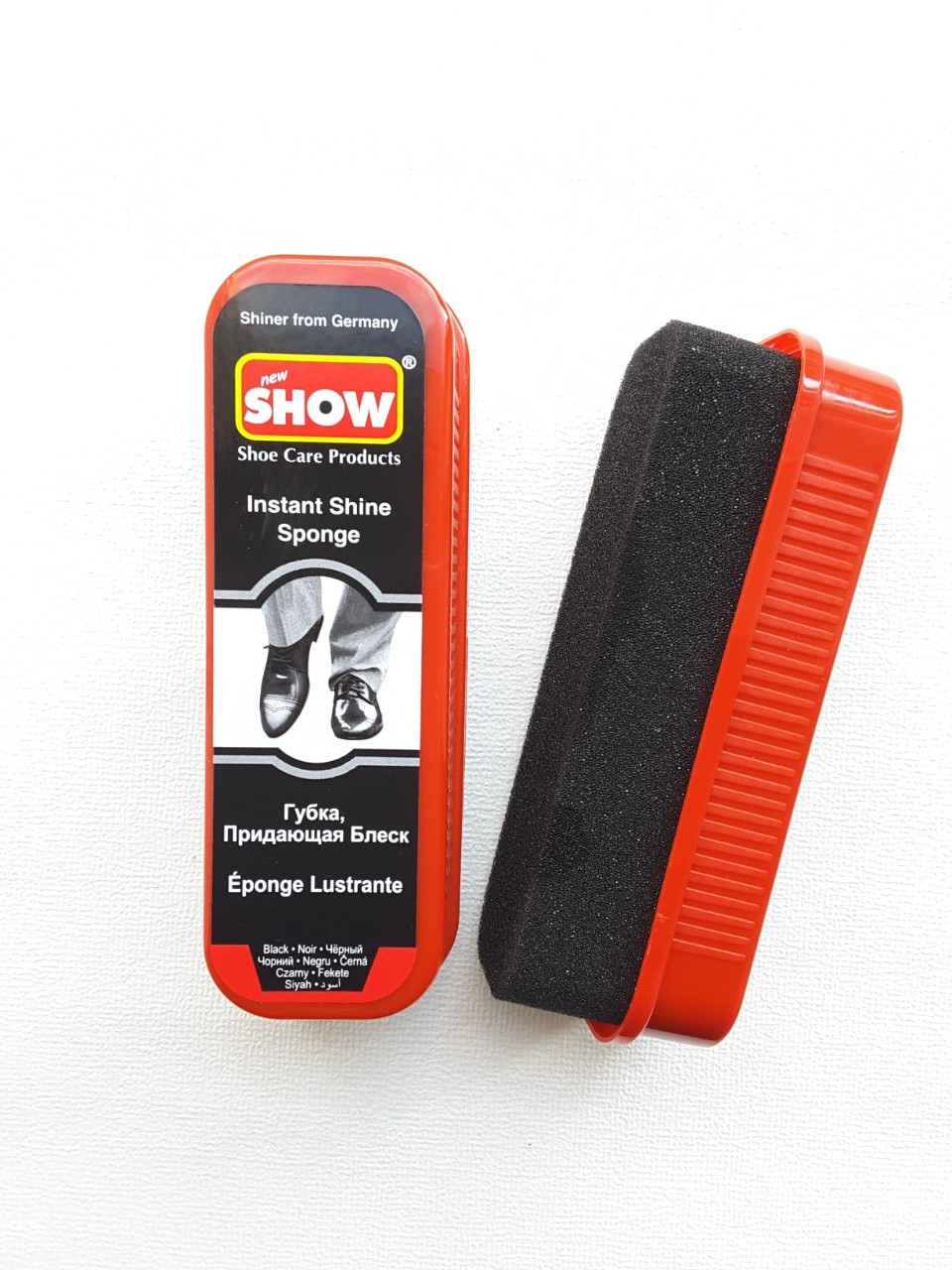 Губка-блеск для обуви стандартная SHOW черная, фото 1