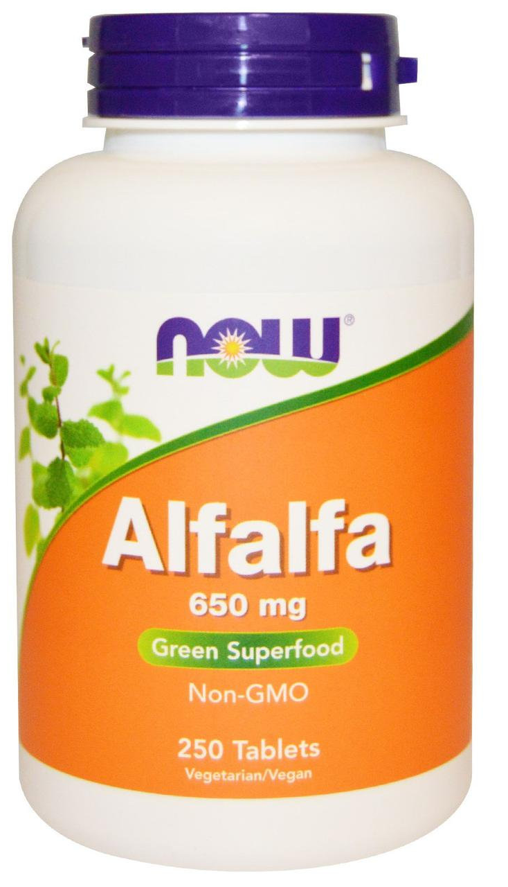 Люцерна Now Foods Alfalfa 650 mg 250 tab, фото 1