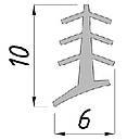 Ущільнювальна гума під П-подібний профіль (СІРА) (ЯЛИНКА), фото 2